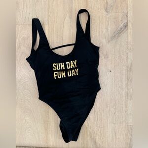 Sunday Funday black one piece